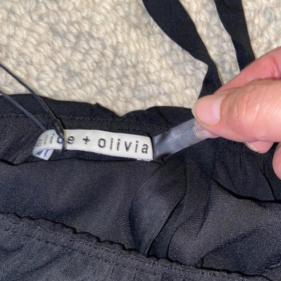 NWT! Alice + Olivia Silk Lace Halter Top - Picture 5 of 5